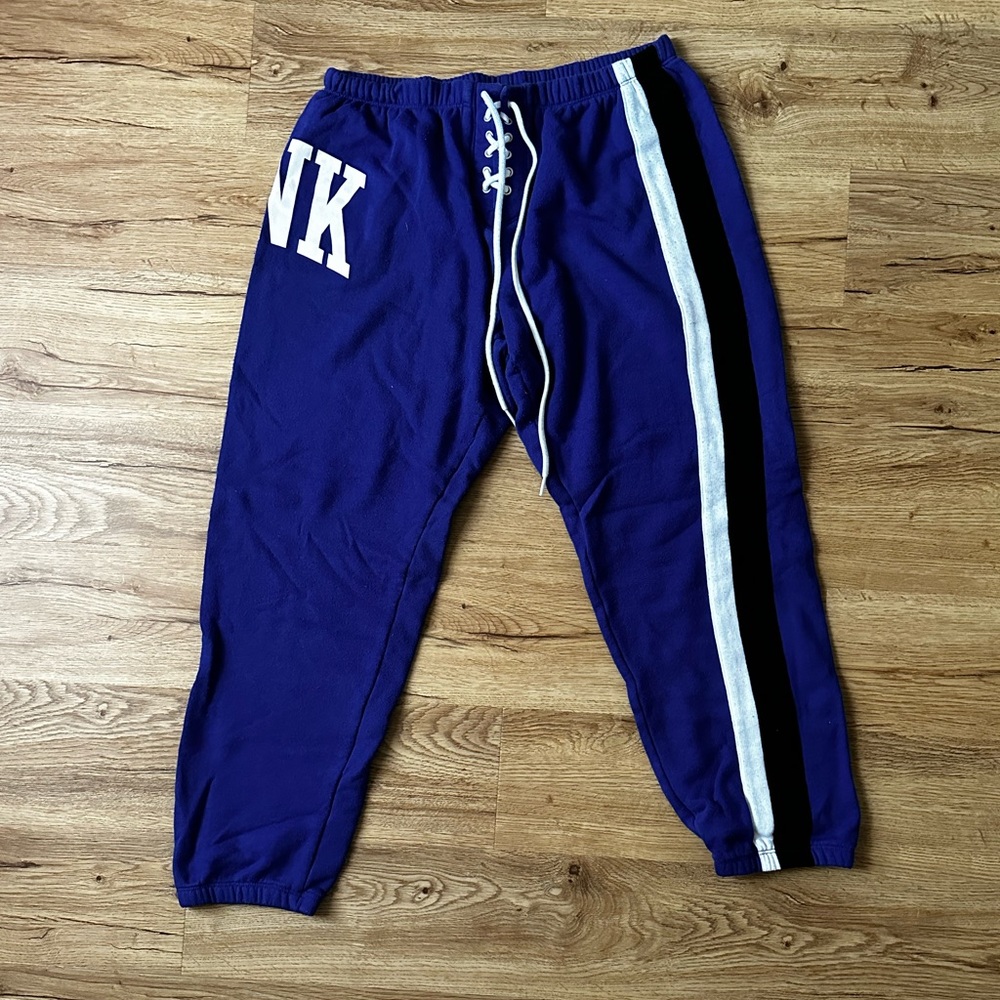PINK dark blue sweat pants